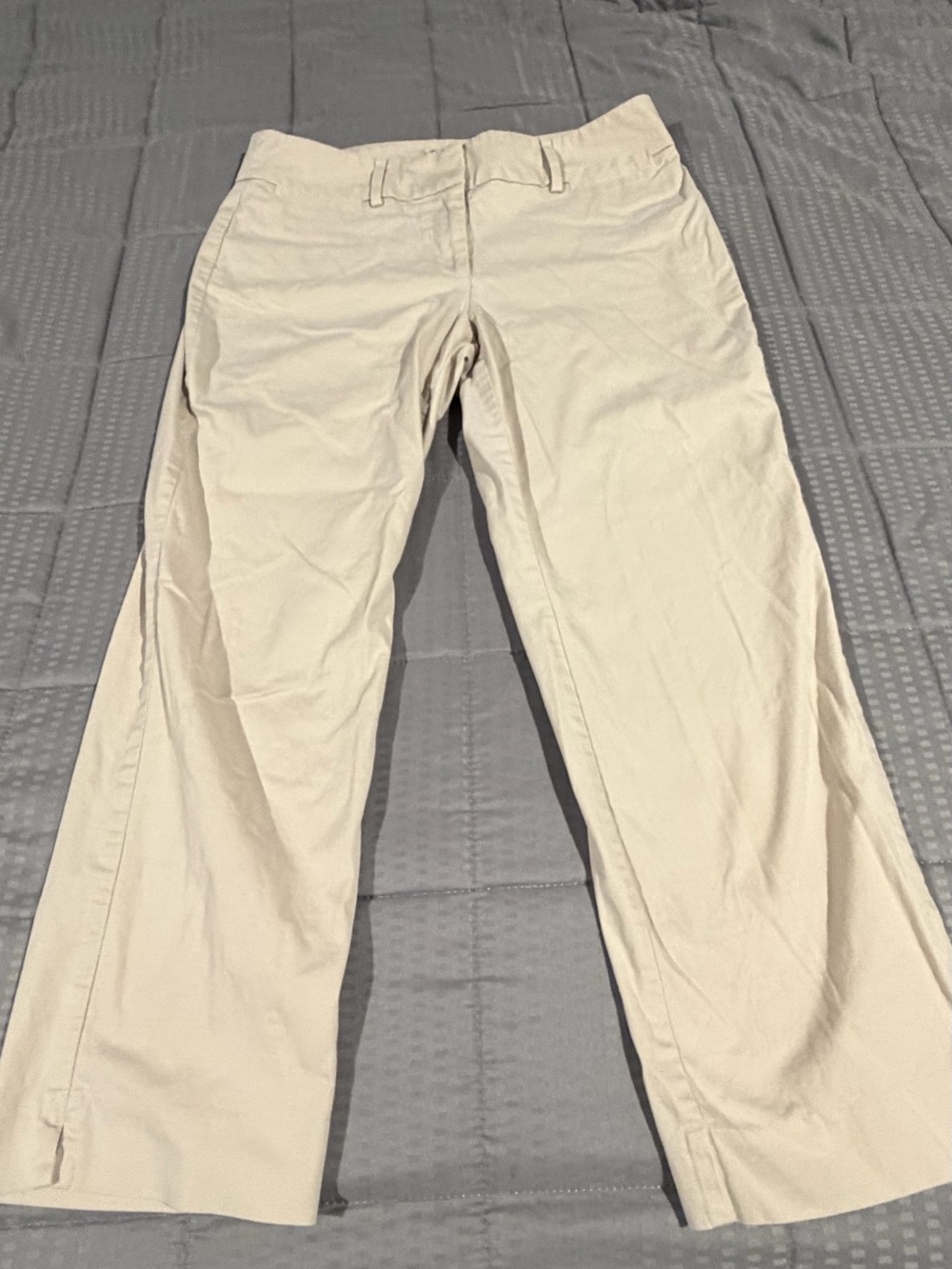 Ann Taylor Women's Khaki Straight-Leg Chinos in Light Beige